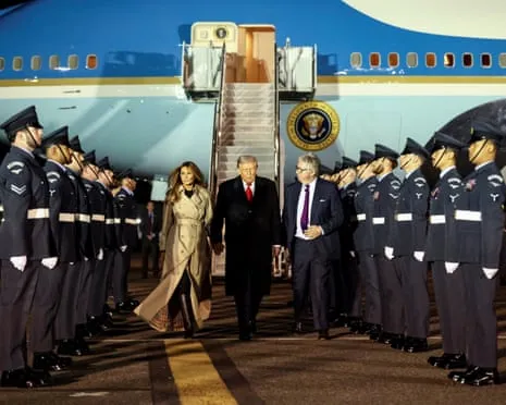 Donald Trump Touches Down in UK for Second State Visit Amid Demonstrations Gather in Windsor